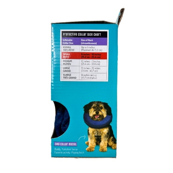 Calm Paws Protective Inflatable Collar with Calming Disk Size Small (6”- 10”) - Picture 16 of 16